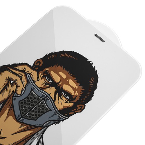 Защитное стекло BLUEO Big arc edge Dustproof для iPhone 13 Pro Max/14+, черная рамка