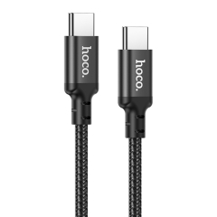 HOCO кабель X14 Double speed PD60W charging data cable Type-C to Type-C (1 метр) Black