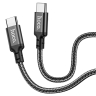 HOCO кабель X14 Double speed PD60W charging data cable Type-C to Type-C (1 метр) Black
