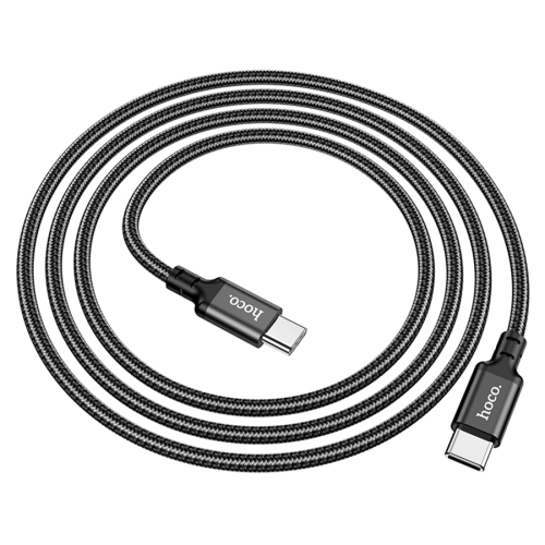 HOCO кабель X14 Double speed PD60W charging data cable Type-C to Type-C (1 метр) Black
