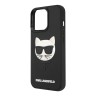 Чехол Karl Lagerfeld 3D Rubber Choupette's head Hard для iPhone 13 Pro, черный