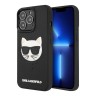Чехол Karl Lagerfeld 3D Rubber Choupette's head Hard для iPhone 13 Pro, черный
