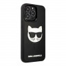 Чехол Karl Lagerfeld 3D Rubber Choupette's head Hard для iPhone 13 Pro, черный