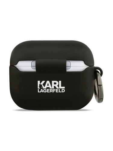 Karl Lagerfeld для Airpods Pro 3 чехол Silicone case with ring NFT 3D Choupette Black