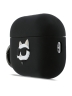 Karl Lagerfeld для Airpods Pro 3 чехол Silicone case with ring NFT 3D Choupette Black