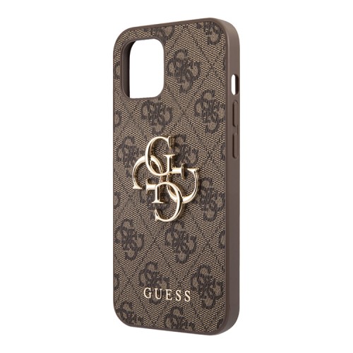 Чехол Guess 4G Big metal logo Hard для iPhone 13, коричневый