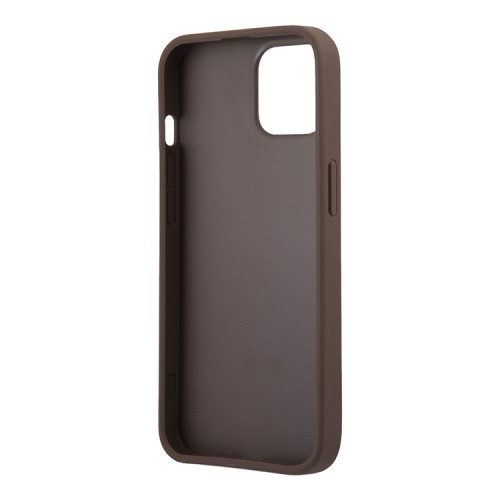 Чехол Guess 4G Big metal logo Hard для iPhone 13, коричневый