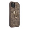 Чехол Guess 4G Big metal logo Hard для iPhone 13, коричневый