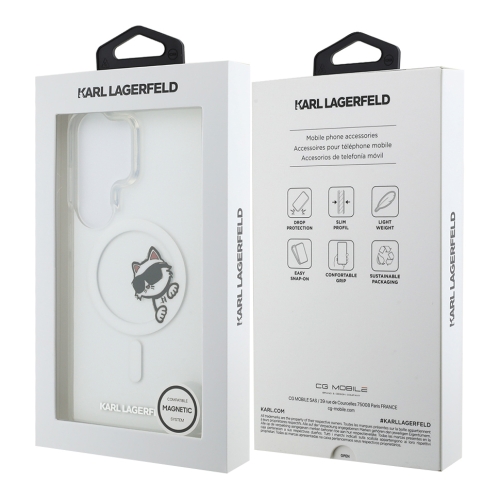 Karl Lagerfeld для Galaxy S26 Ultra чехол IML Sketch Choupette Hard Transparent (MagSafe)