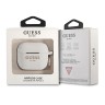 Чехол Guess Silicone Glitter с кольцом для Airpods 3 (2021), белый