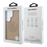 Karl Lagerfeld для Galaxy S26 Ultra чехол PU Perforated Round logo Metal camera Hard Brown (MagSafe)