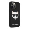 Чехол Lagerfeld Liquid silicone Choupette Hard для iPhone 13 Pro, черный (Magsafe)