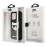 Чехол Lagerfeld Liquid silicone Choupette Hard для iPhone 13 Pro, черный (Magsafe)