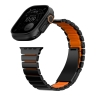 Uniq для Apple Watch 49/46/45/44 mm ремешок Strova Flex Steel Band Black/Volt Orange