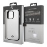 Чехол Mercedes Aluminium Stars Hard для iPhone 14 Pro Max, серебристый