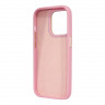 Чехол Guess PU Croco metal logo Hard для iPhone 14 Pro, розовый