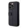 Кожаный чехол BMW Signature Leather Hot stamp lines Booktype для iPhone 14 Pro, черный
