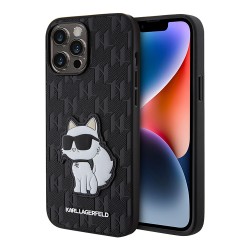 Чехол Lagerfeld PU Saffiano Monogram NFT Choupette Hard для iPhone 13 Pro, черный