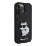 Чехол Lagerfeld PU Saffiano Monogram NFT Choupette Hard для iPhone 13 Pro, черный