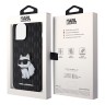 Чехол Lagerfeld PU Saffiano Monogram NFT Choupette Hard для iPhone 13 Pro, черный