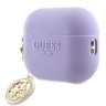 Guess для Airpods Pro 2 чехол Liquid silicone 3D Logo with 4G Diamond charm Purple