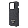 Guess для iPhone 15 Pro чехол PU Croco Triangle metal logo Hard Black