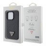 Guess для iPhone 15 Pro чехол PU Croco Triangle metal logo Hard Black