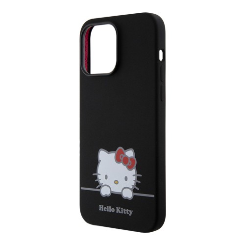 Hello Kitty для iPhone 14 Pro Max чехол Liquid silicone Dreaming Kitty Hard Black