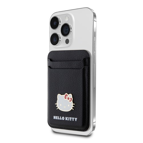 Hello Kitty магнитный бумажник Wallet Cardslot MagSafe PU Grained leather Metal Kitty Head Black