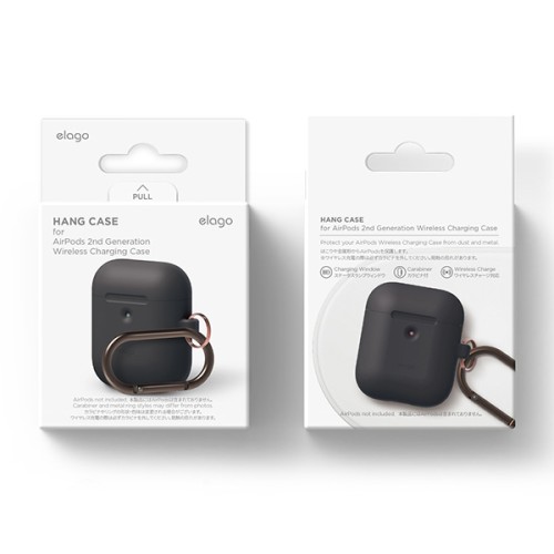 Чехол Elago Hang case для AirPods 2 wireless, черный