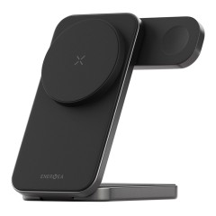 Energea Беспроводное СЗУ MagTrio PLUS 3in1 magnetic wireless foldable charger Qi2 22.5W Gunmetal