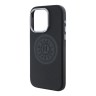 Karl Lagerfeld для iPhone 16 Pro Max чехол PU Full Wrapped leather Seal logo Hard Black (MagSafe)