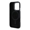 Karl Lagerfeld для iPhone 16 Pro Max чехол PU Full Wrapped leather Seal logo Hard Black (MagSafe)