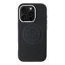 Karl Lagerfeld для iPhone 16 Pro Max чехол PU Full Wrapped leather Seal logo Hard Black (MagSafe)