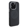 Karl Lagerfeld для iPhone 16 Pro Max чехол PU Full Wrapped leather Seal logo Hard Black (MagSafe)