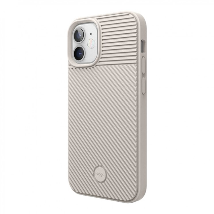 Чехол Elago CUSHION silicone case для iPhone 12 mini, бежевый