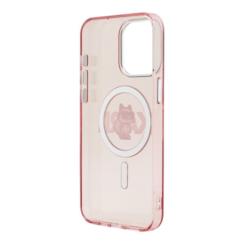 Karl Lagerfeld для iPhone 15 Pro Max чехол PC/TPU Sketch Choupette розовый (MagSafe)