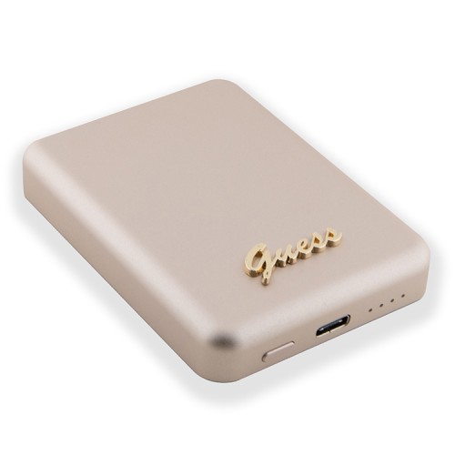 Guess внешний аккумулятор MagSafe для телефона, Metal Script logo 3000 mAh 5W Gold