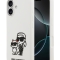 Karl Lagerfeld для iPhone 17 чехол Liquid Silicone Sketch Karl & Choupette Hard White (MagSafe)