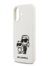 Karl Lagerfeld для iPhone 17 чехол Liquid Silicone Sketch Karl & Choupette Hard White (MagSafe)