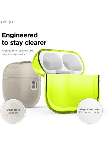 Elago для AirPods Pro 3 чехол Clear case Neon Yellow