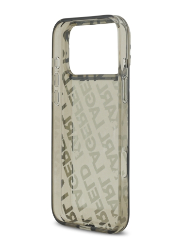 Karl Lagerfeld для iPhone 17 Pro Max чехол IML Repeat Logo Hard Transparent/Silver