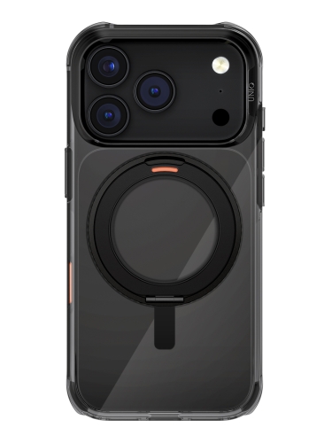 Uniq для iPhone 17 Pro чехол Swivix with 360-Rotating stand Carbon Black (Magsafe)