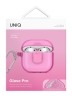 Uniq для Airpods 4 чехол Glase PRO TPU Lock case Candy Pink