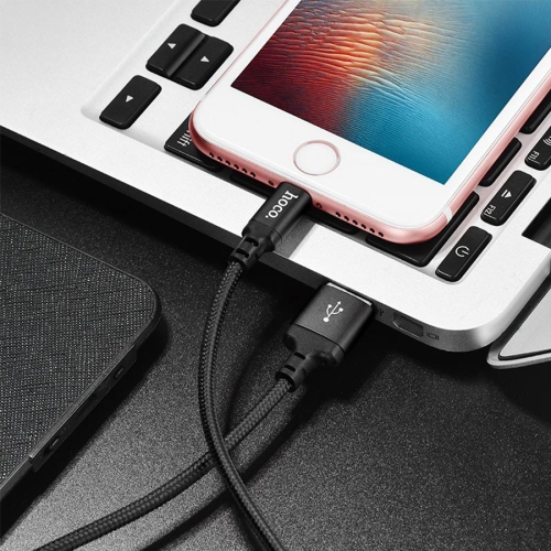 HOCO кабель X14 Times speed charging data cable iPhone (1 метр) Black