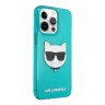 Чехол Karl Lagerfeld TPU FLUO Choupette Hard для iPhone 13 Pro Max, голубой