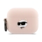 Karl Lagerfeld для Airpods Pro 3 чехол Silicone case with ring NFT 3D Choupette Pink