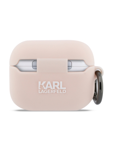 Karl Lagerfeld для Airpods Pro 3 чехол Silicone case with ring NFT 3D Choupette Pink