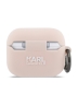 Karl Lagerfeld для Airpods Pro 3 чехол Silicone case with ring NFT 3D Choupette Pink