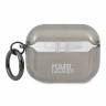 Lagerfeld TPU Glitters with ring Karl Transparent для Airpods Pro, черный KLAPUKHGK